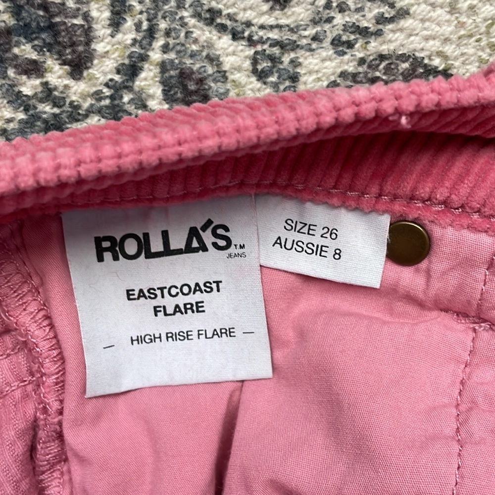 ROLLA'S Pink Corduroy Wide Leg Jeans - Picture 5 of 5